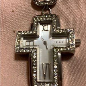 Cross and crystals watch